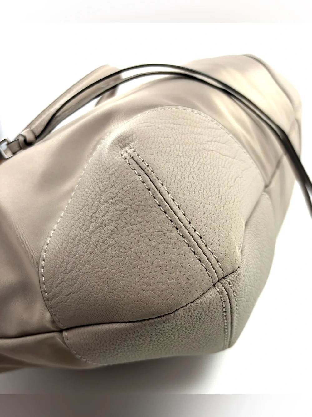 MZ Wallace Bedford Nylon Convertible Satchel | Taupe | 2 Straps | EUC